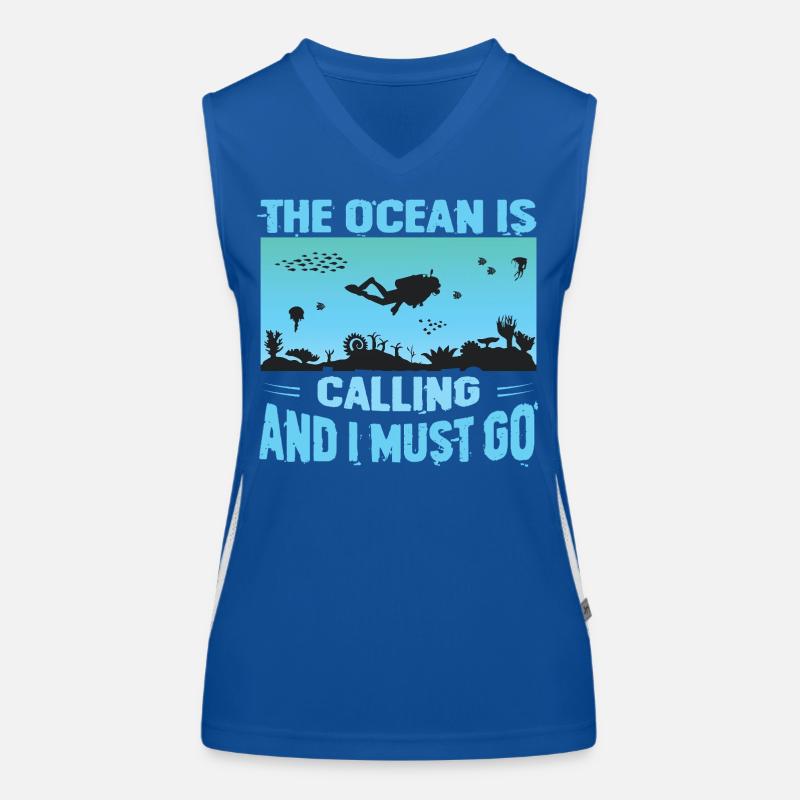 Drôle de design de plongeur Débardeur respirant contrasté Femme