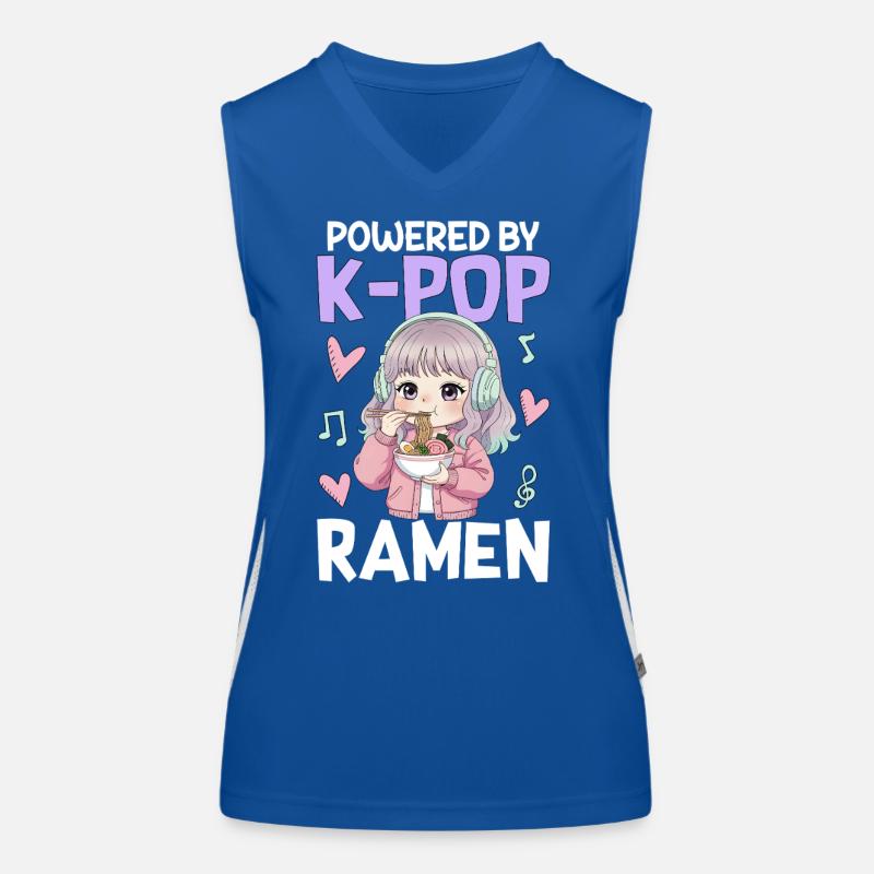 Powered By K-Pop Ramen Funktionelles Kontrast-Tank Top für Frauen