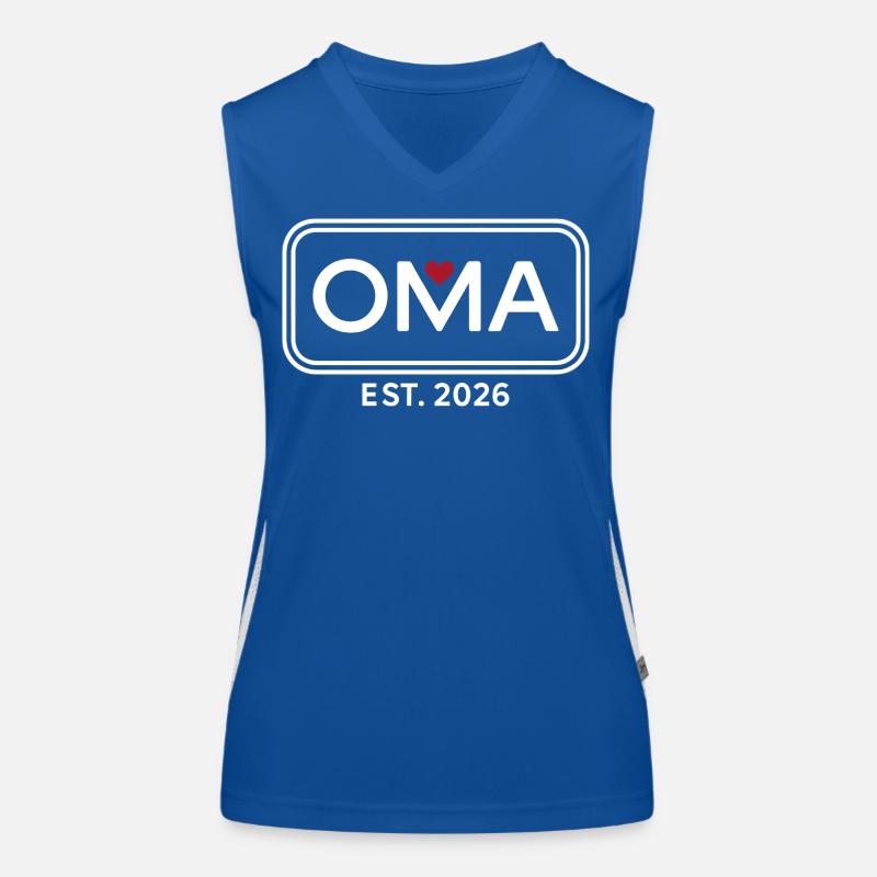 OMA EST. 2026 Stolze Großmutter Ankündigung Funktionelles Kontrast-Tank Top für Frauen