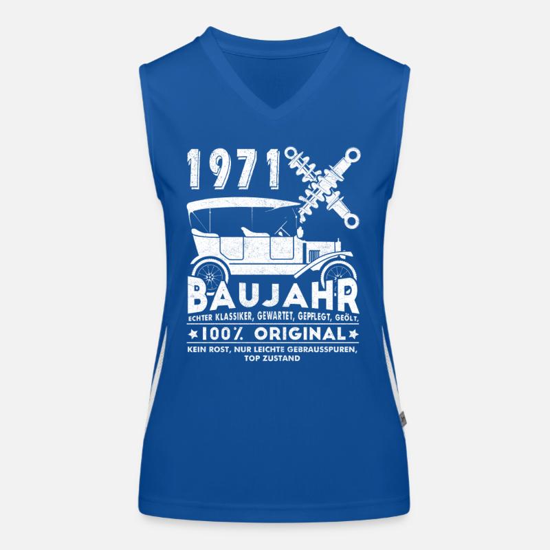 Original 1971 Retro 1971 Geburtstagsgeschenk Funktionelles Kontrast-Tank Top für Frauen