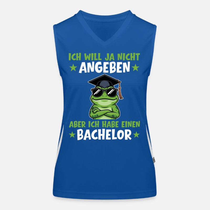Examen de licence a réussi le diplôme de grenouille Débardeur respirant contrasté Femme