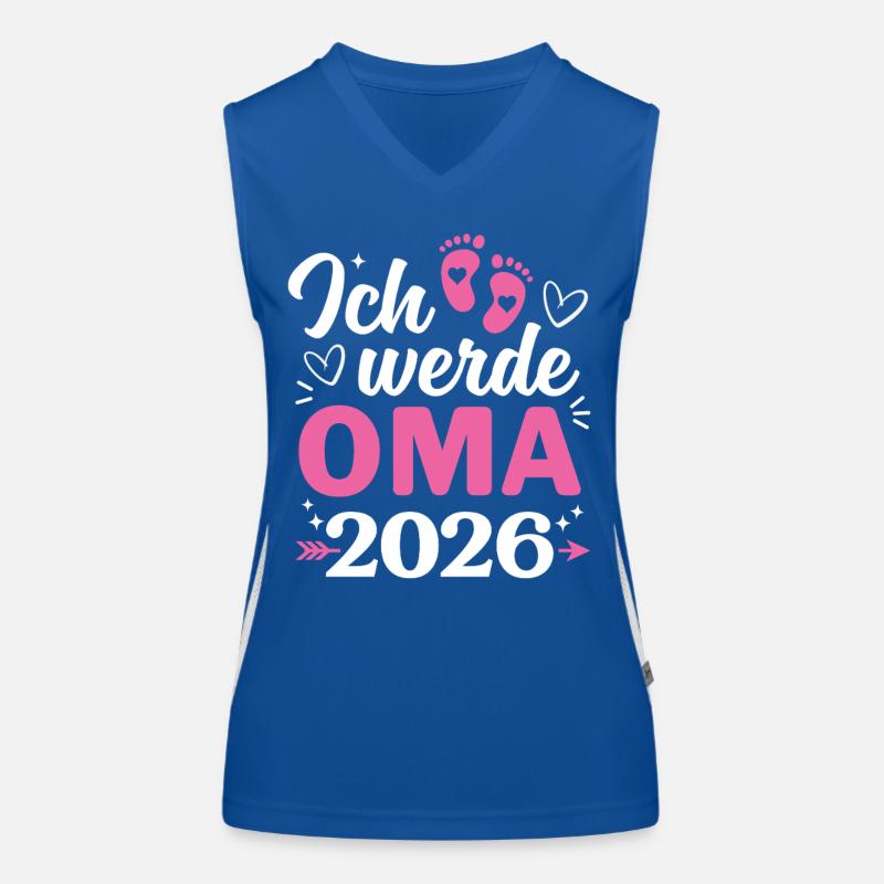 Ich Werde Oma 2026 Schwangerschaftsverkündung  Funktionelles Kontrast-Tank Top für Frauen