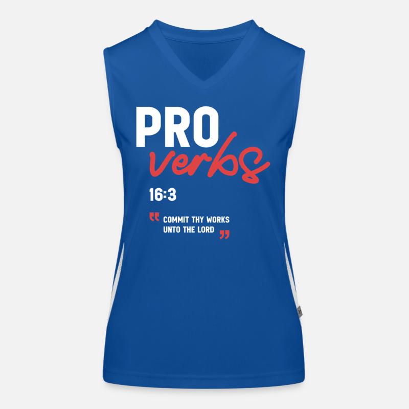 Commit Thy Works unto the Lord Proverbs 16:3 Bible Women's Functional Contrast Tank Top