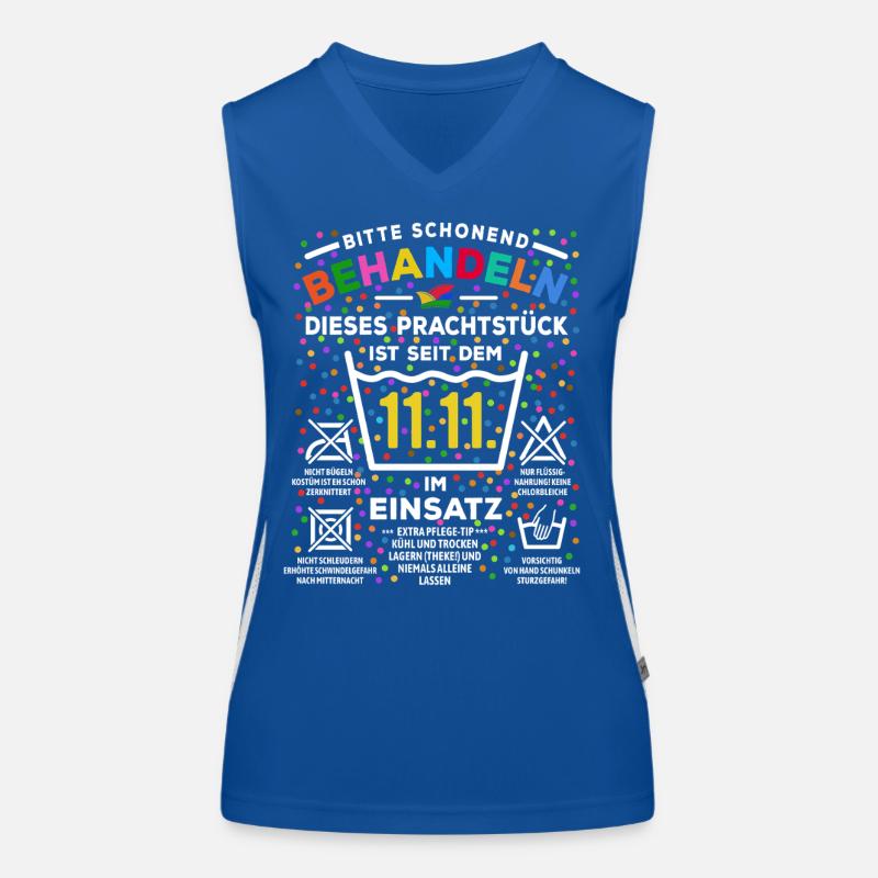 seit 11.11. im Einsatz | Karneval Kostüm Funktionelles Kontrast-Tank Top für Frauen