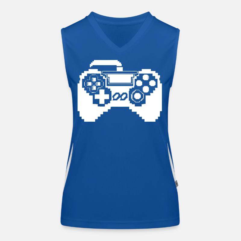 Graphismes pixels de manette de jeu Débardeur respirant contrasté Femme