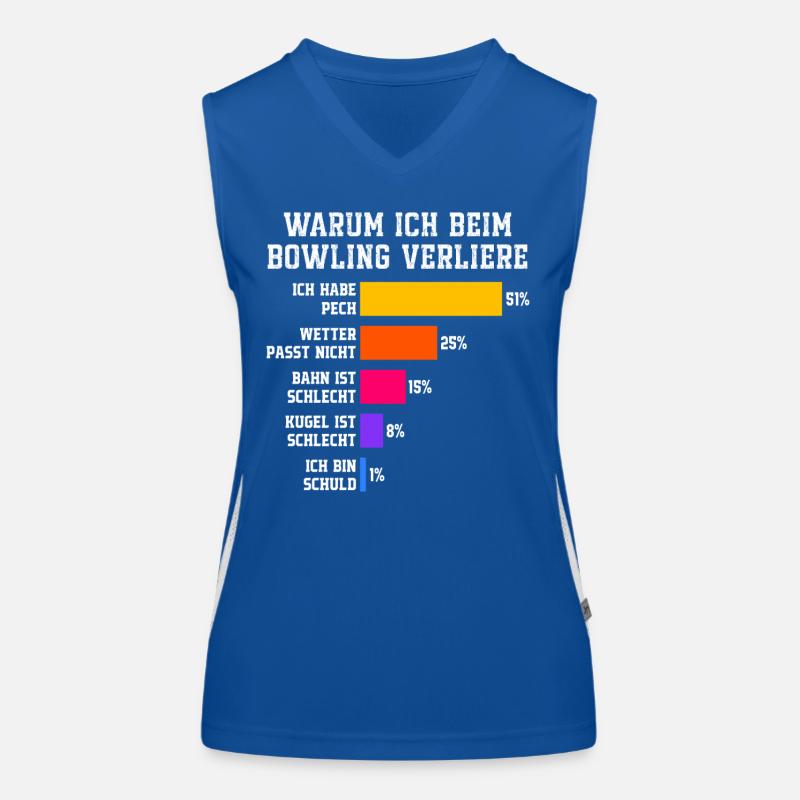Pourquoi je perds au bowling Bowling Débardeur respirant contrasté Femme