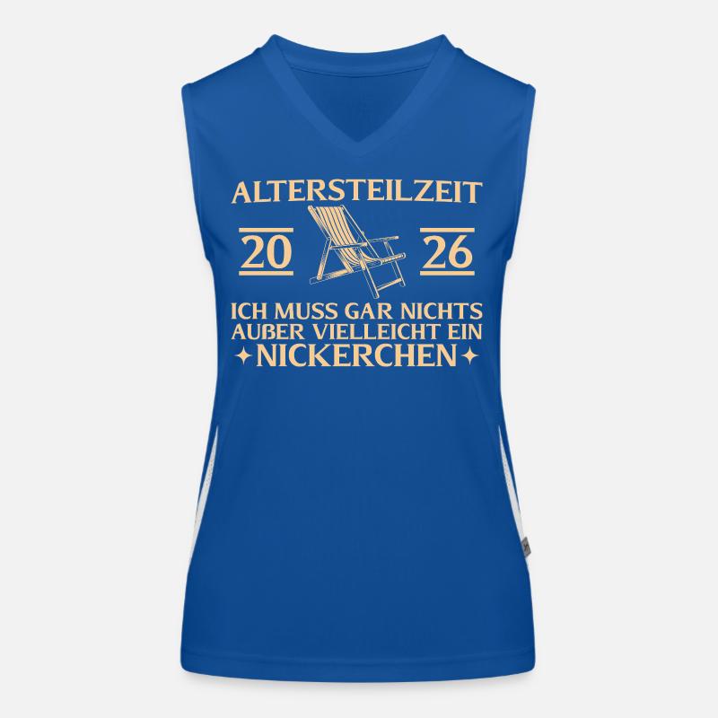 Partial retirement 2026: Nothing but naps Women's Functional Contrast Tank Top