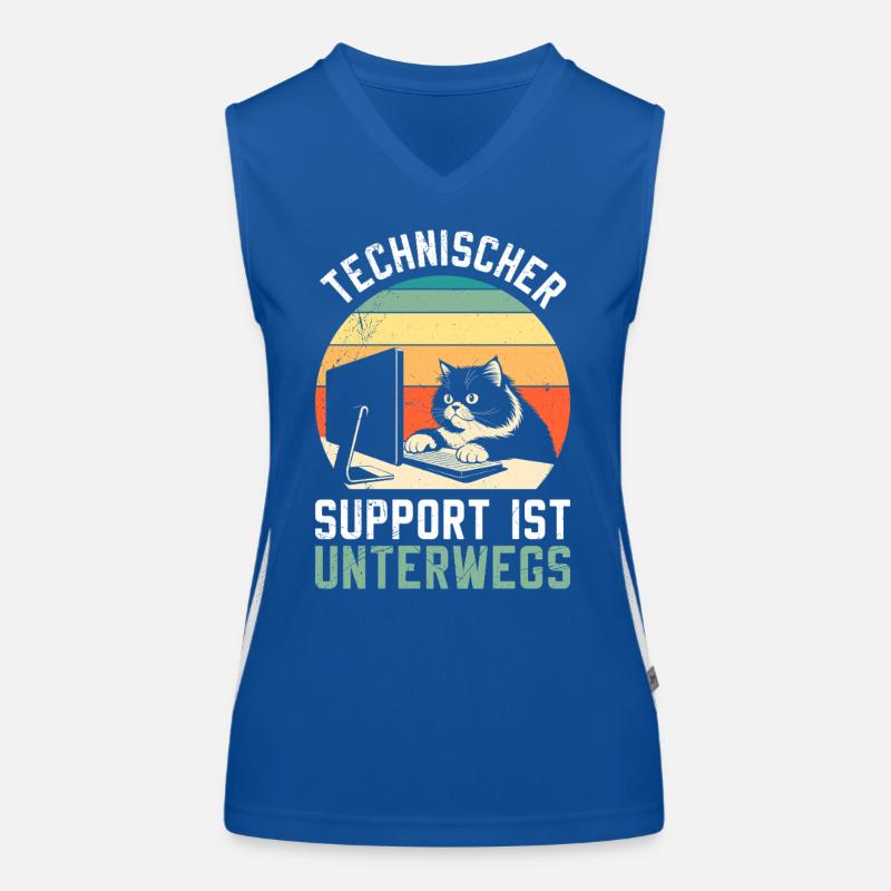 Computer TECHNISCHER SUPPORT IST UNTERWEGS LUSTIG Funktionelles Kontrast-Tank Top für Frauen