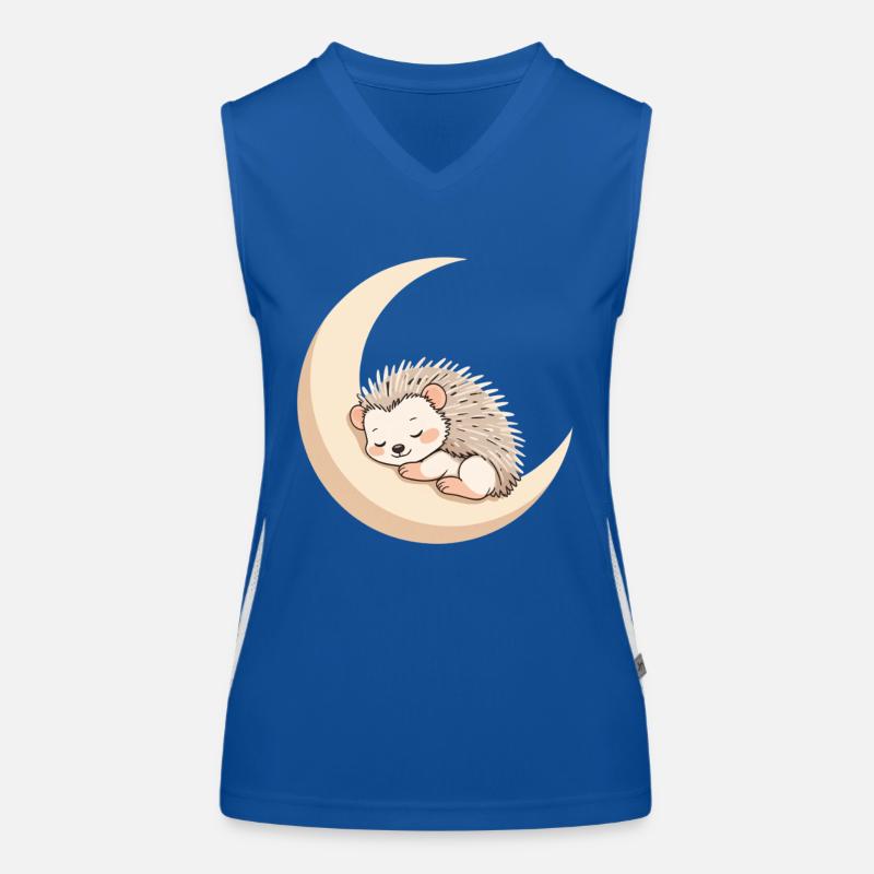 Moon Sleep Hedgehog Women's Functional Contrast Tank Top