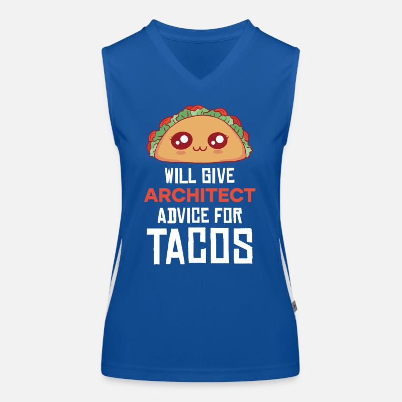 Taco Architect Advice Saying Women's Functional Contrast Tank Top