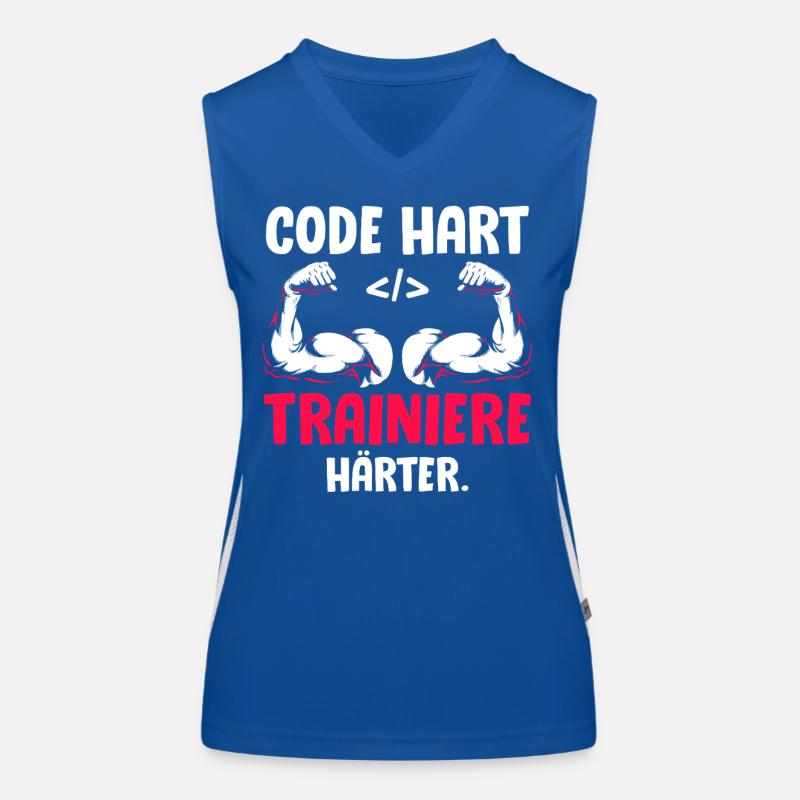 Codeur CODE ENTRAÎNEZ-VOUS PLUS FORT Drôle Débardeur respirant contrasté Femme