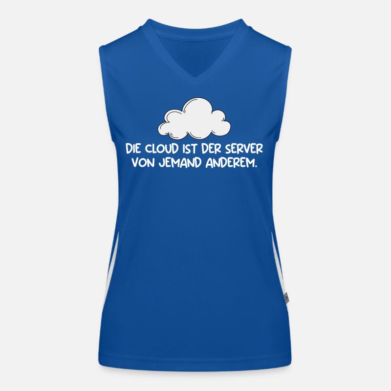 Technischer Support DIE CLOUD IST DER SERVER Funktionelles Kontrast-Tank Top für Frauen