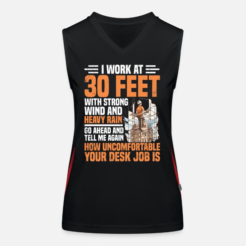 Scaffolding Worker Construction Team Scaffolder Women's Functional Contrast Tank Top