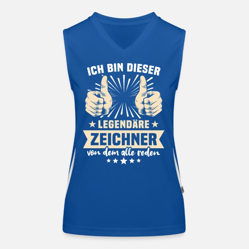 Zeichner Sprüche Funktionelles Kontrast-Tank Top für Frauen