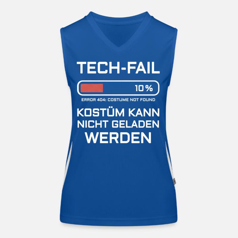 Error 404 Kostüm nicht gefunden Nerd Gamer Party Funktionelles Kontrast-Tank Top für Frauen