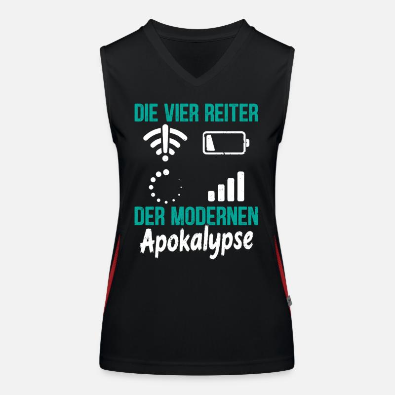 Nerd LES QUATRE CAVALIERS MODERNES DE L’APOCALYPSE Débardeur respirant contrasté Femme