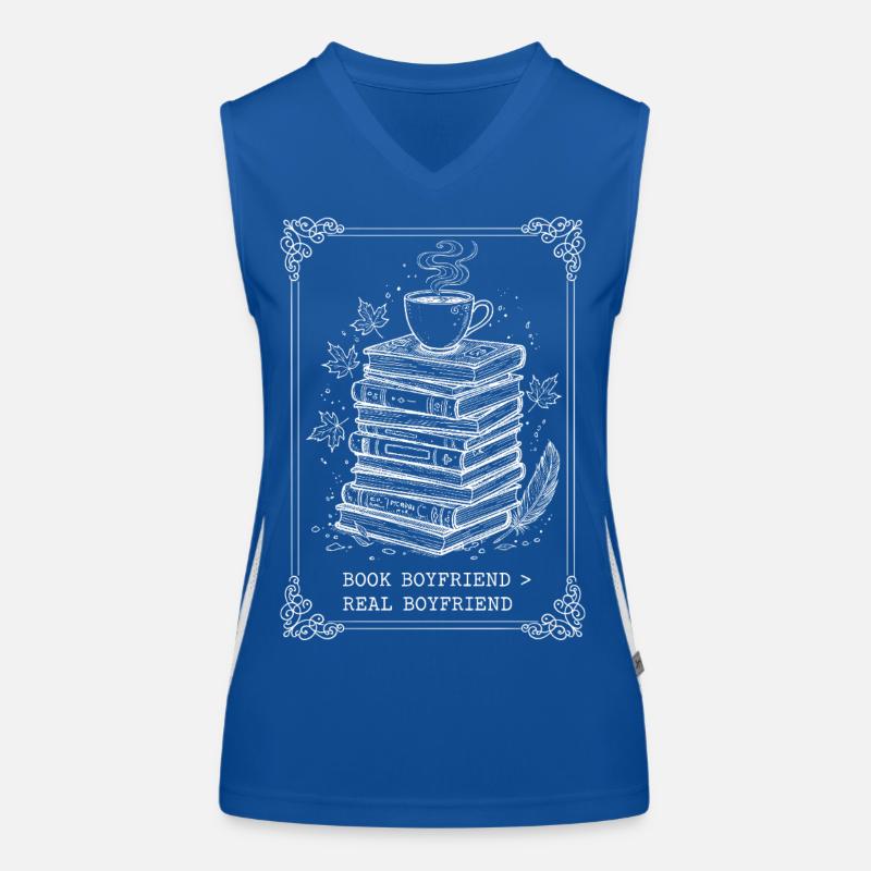 Book Boyfriend Book Stack Women's Functional Contrast Tank Top