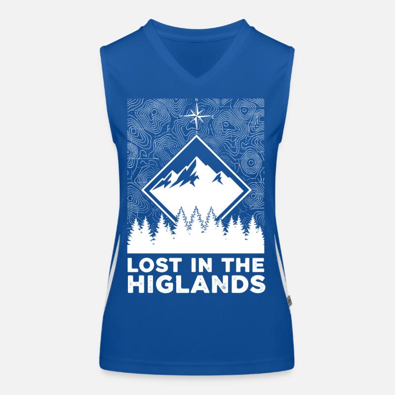 Perdu dans les Highlands Débardeur respirant contrasté Femme