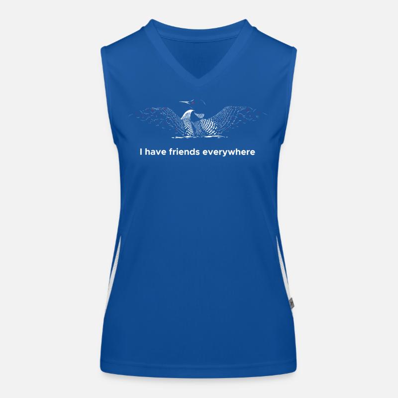 I have friends everywhere - Loon Edition Funktionelles Kontrast-Tank Top für Frauen