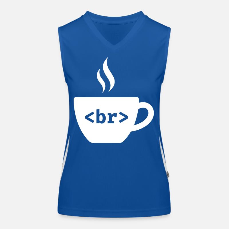 Pause café – Conception drôle de balise HTML Débardeur respirant contrasté Femme