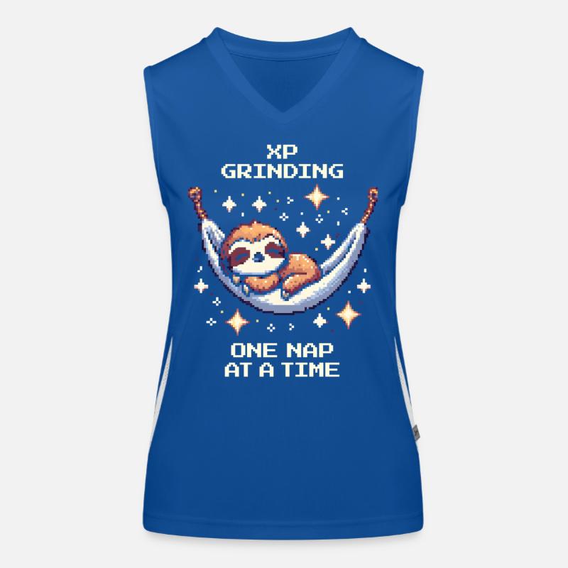 XP grinden mit Nickerchen | Faultier Funktionelles Kontrast-Tank Top für Frauen