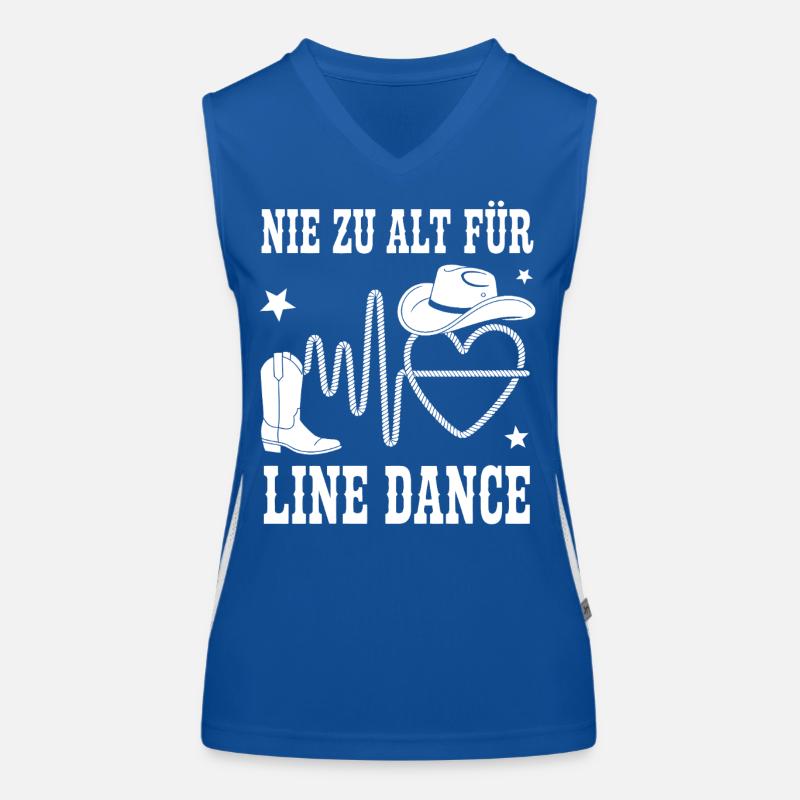 Never too old for line dancing Women's Functional Contrast Tank Top