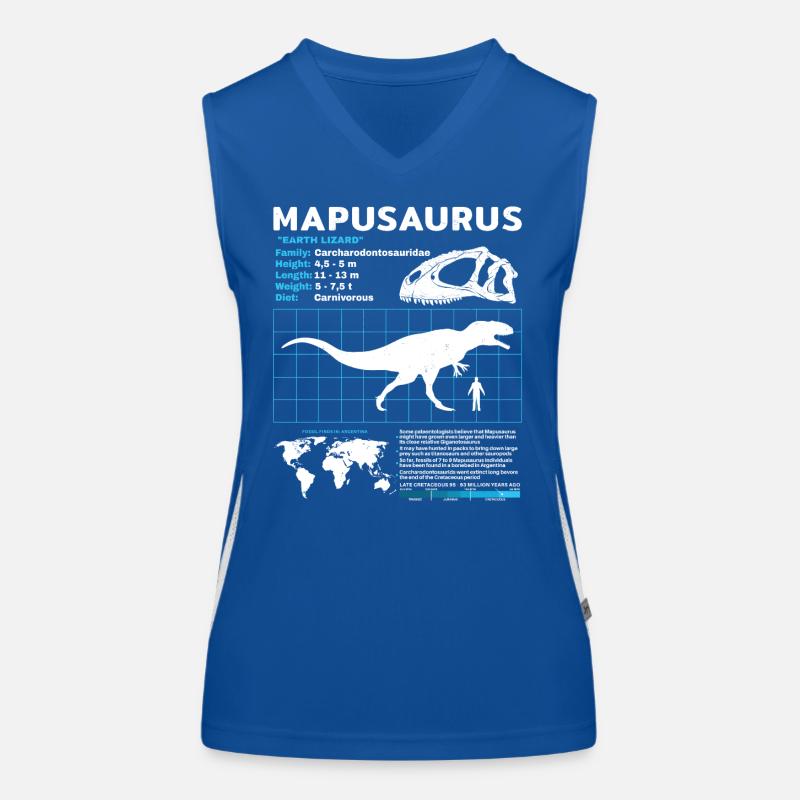 Fiche d’information sur Mapusaurus Débardeur respirant contrasté Femme