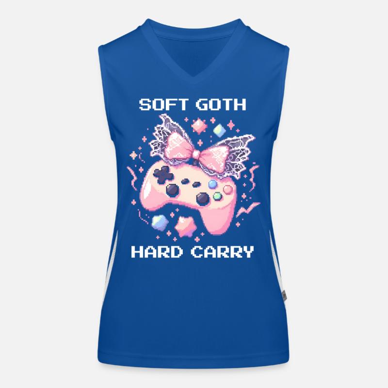Hard Carry Goth Doux | Sombre et mignon Débardeur respirant contrasté Femme