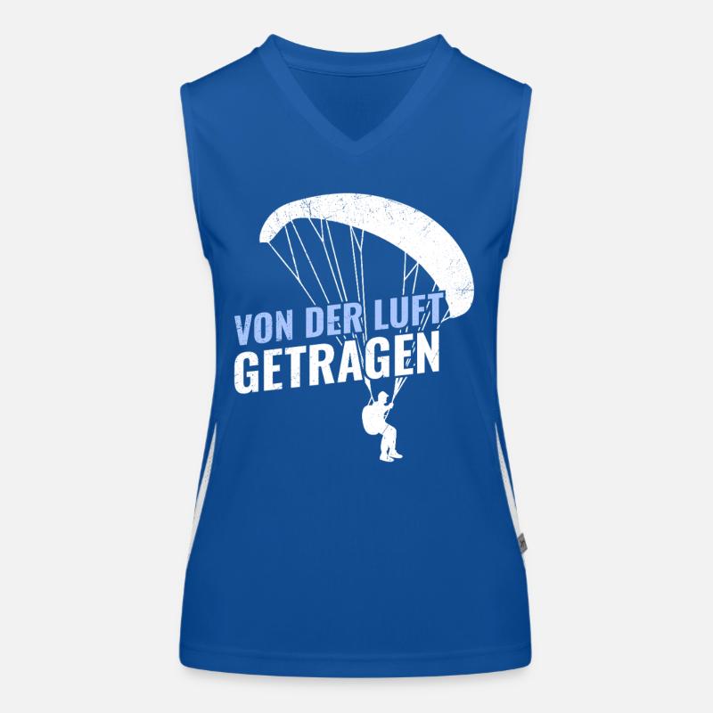 Gleitschirmflug VON DER LUFT GETRAGEN Lustiges Funktionelles Kontrast-Tank Top für Frauen