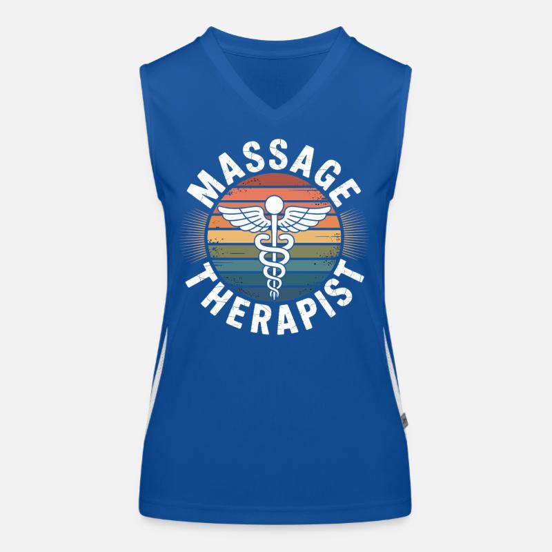 Retro Rainbow Massage Logo Débardeur respirant contrasté Femme