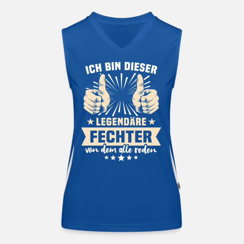 Fechter Sprüche Funktionelles Kontrast-Tank Top für Frauen