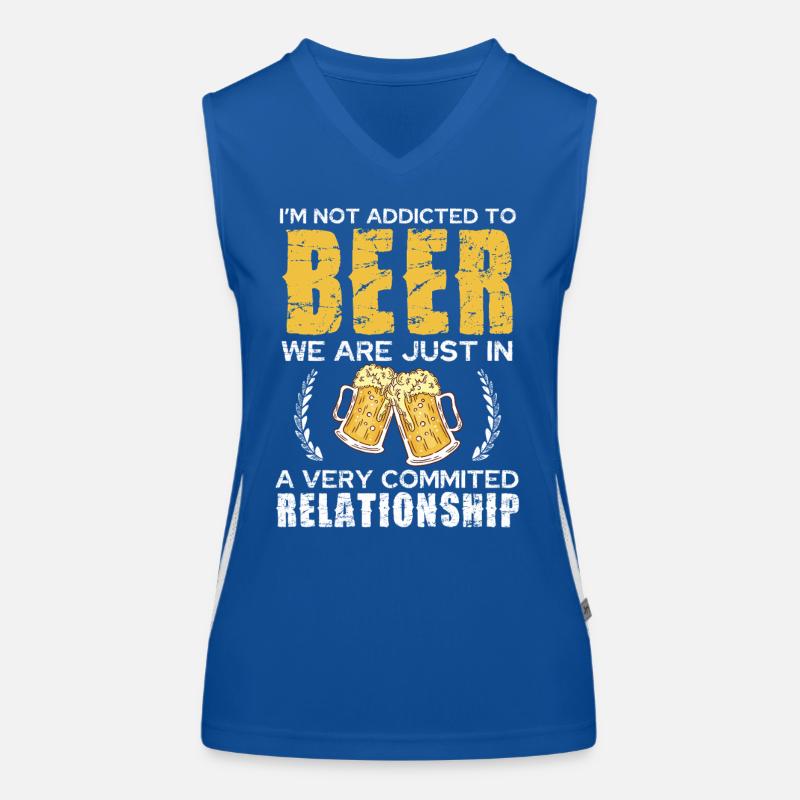 Beer Lover Relationship Joke Shirt Women's Functional Contrast Tank Top