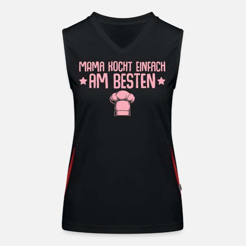Mama kocht einfach am besten - Muttertag Funktionelles Kontrast-Tank Top für Frauen