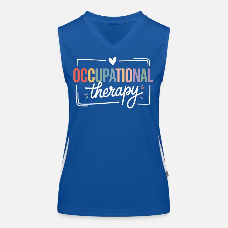Colored Occupational Therapy Typography Women's Functional Contrast Tank Top