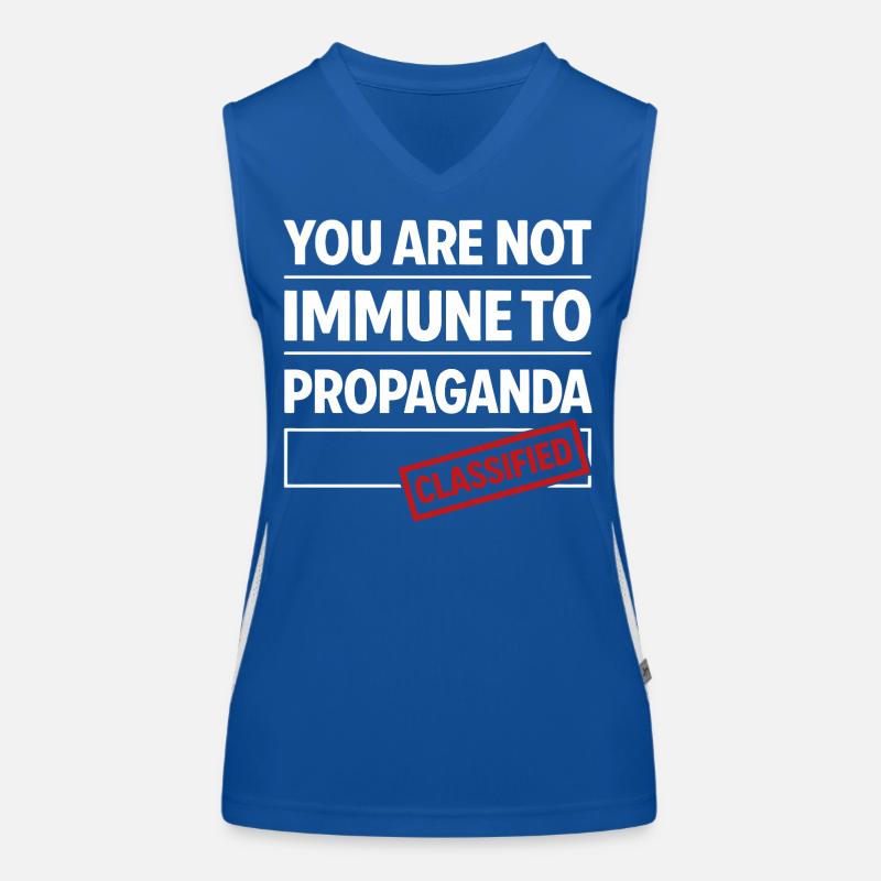 nicht immun gegen Propaganda Funktionelles Kontrast-Tank Top für Frauen