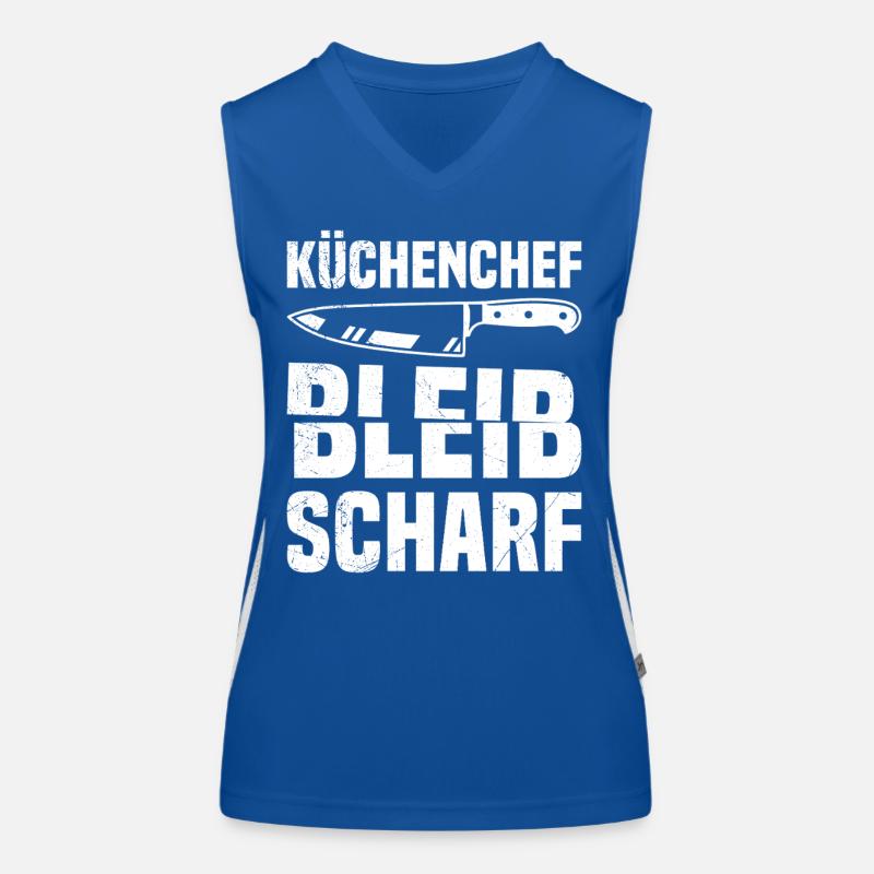 Cooking profession CHEF STAY SHARP Funny Women's Functional Contrast Tank Top