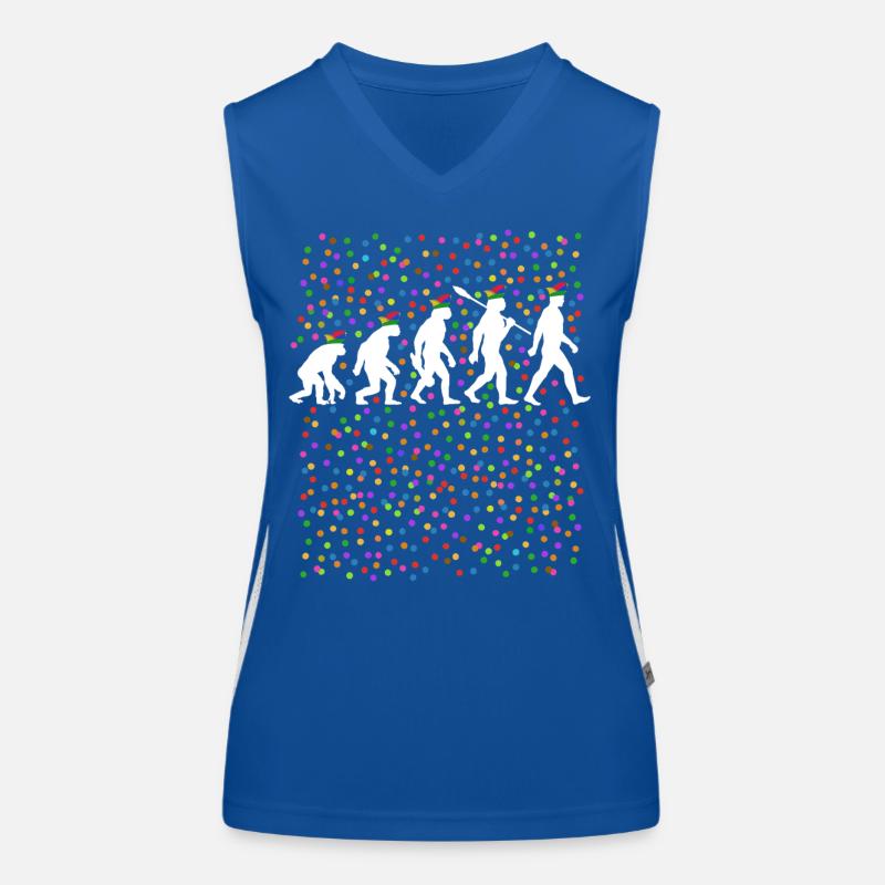 Homo Karnevalis | Evolution der Narren, Fastnacht Funktionelles Kontrast-Tank Top für Frauen