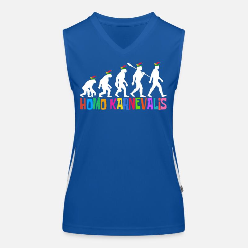 Homo Carnival | Evolution of Fools, Shrovetide Women's Functional Contrast Tank Top