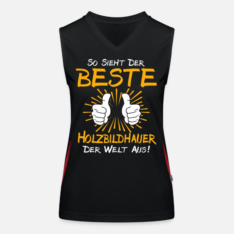 Holzbildhauer Geschenkidee Funktionelles Kontrast-Tank Top für Frauen