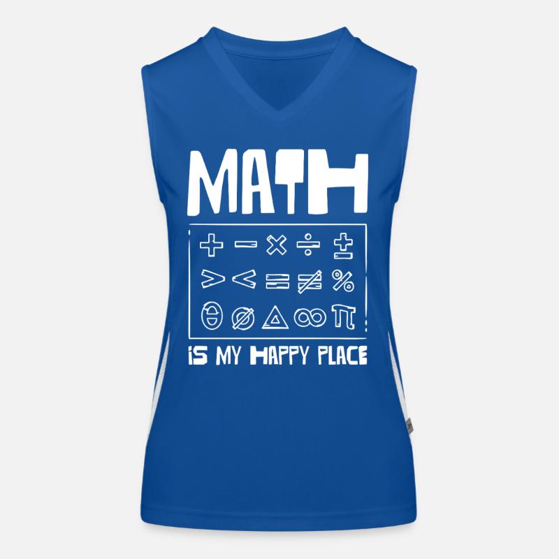 Les maths sont mon endroit heureux Débardeur respirant contrasté Femme