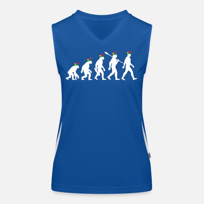 Homo Carnival | Evolution of Fools, Shrovetide Women's Functional Contrast Tank Top