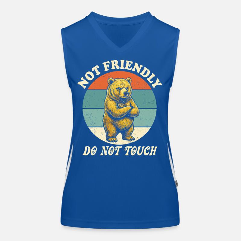 Grumpy Bear Not Friendly Funny Ironic Meme Débardeur respirant contrasté Femme
