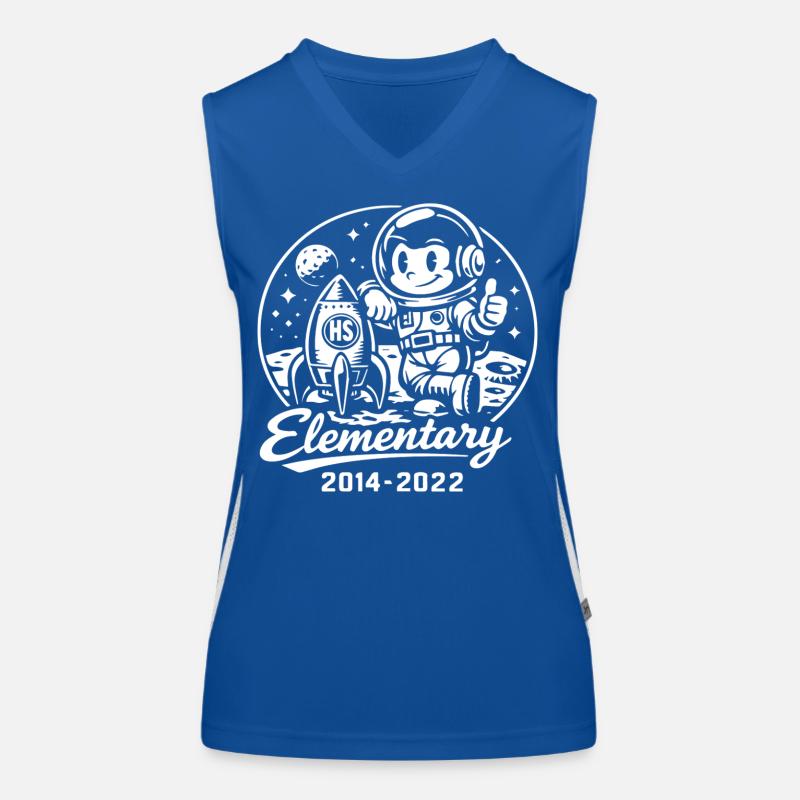 Elementar-Astronauten-Mond Funktionelles Kontrast-Tank Top für Frauen