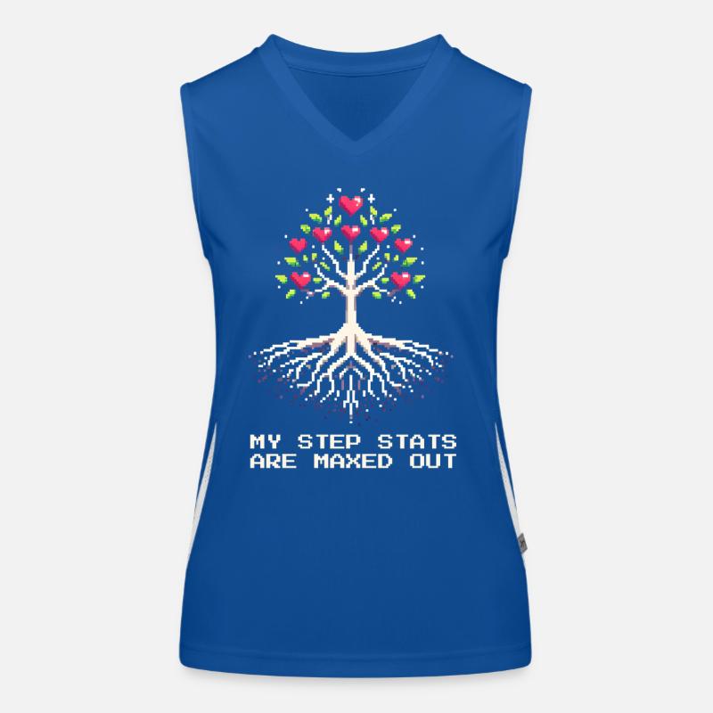 Step-Stats at Maximum | Patchwork family Women's Functional Contrast Tank Top
