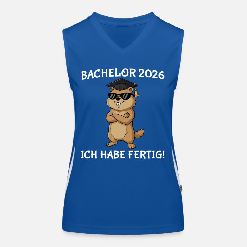 Bachelorprüfung 2026 bestandener Abschluss Studium Funktionelles Kontrast-Tank Top für Frauen