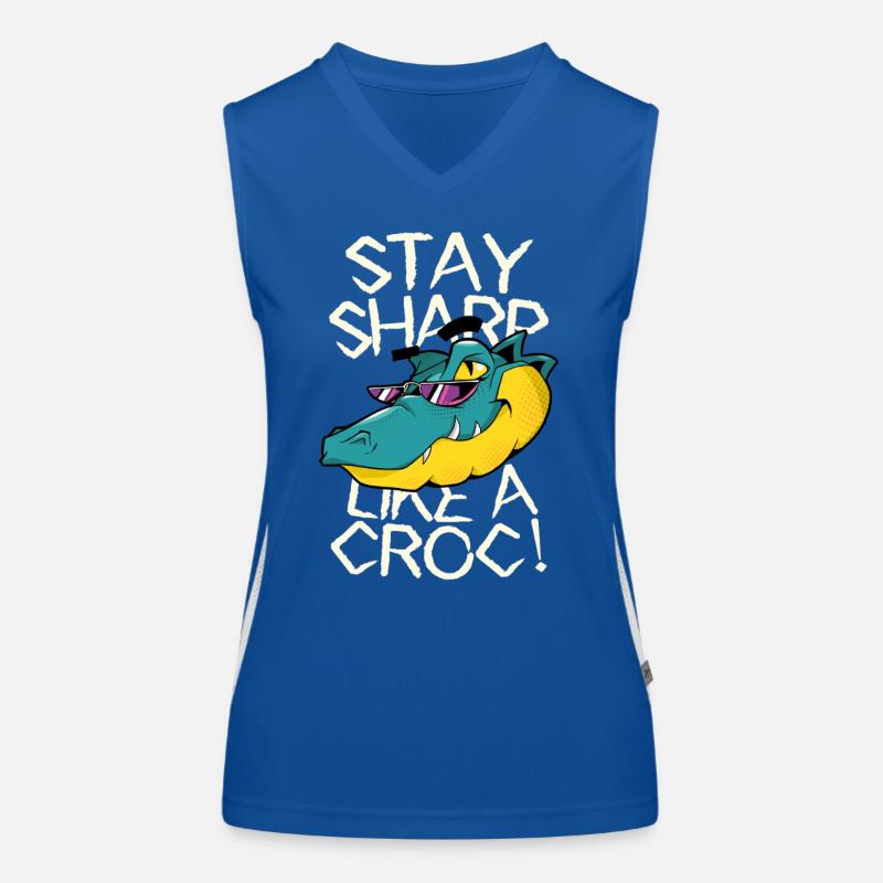 Stay sharp - Crocodile with style Women's Functional Contrast Tank Top