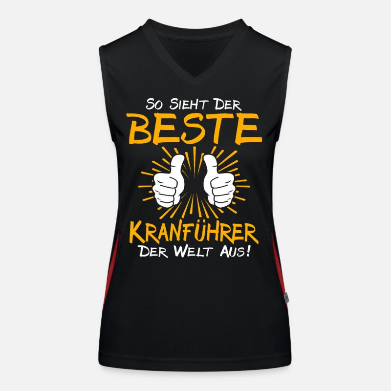 Kranführer Geschenkidee Funktionelles Kontrast-Tank Top für Frauen