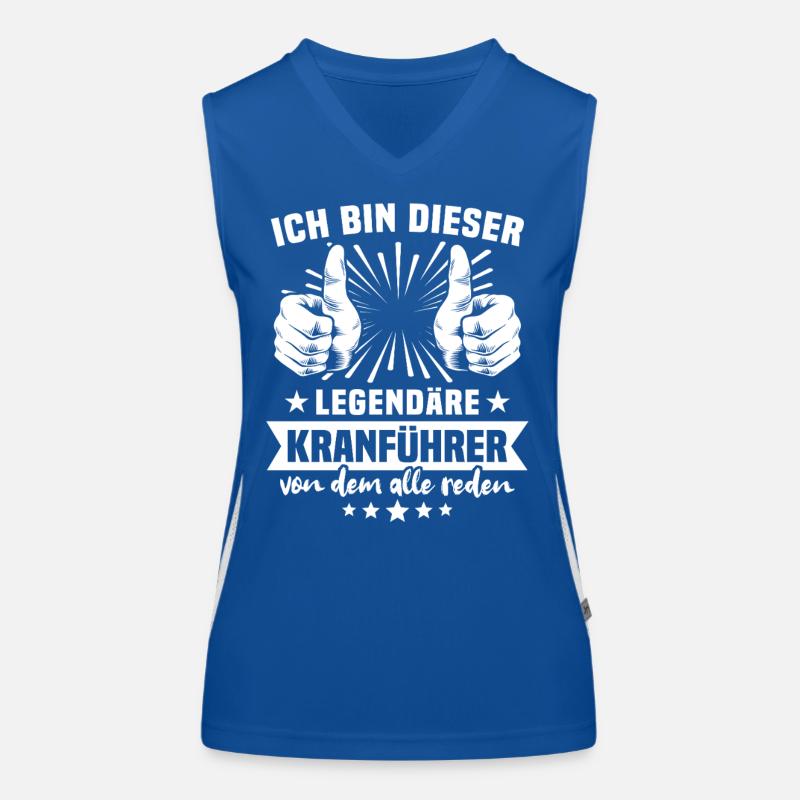 Crane operator legend Women's Functional Contrast Tank Top
