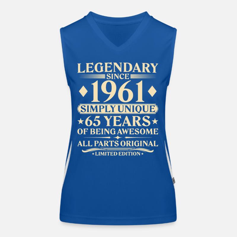 1961 Naissance unique 65e anniversaire Débardeur respirant contrasté Femme