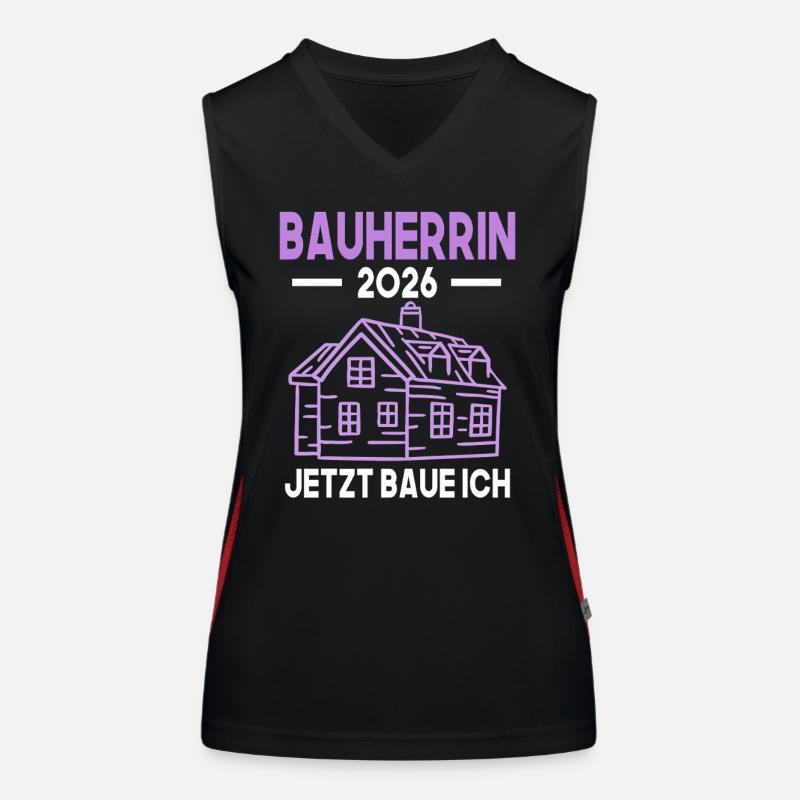 Cérémonie de construction de la maison Builder 2026 Débardeur respirant contrasté Femme